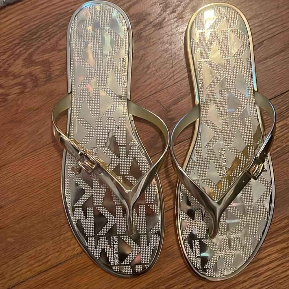 Michael Kors gold sandals